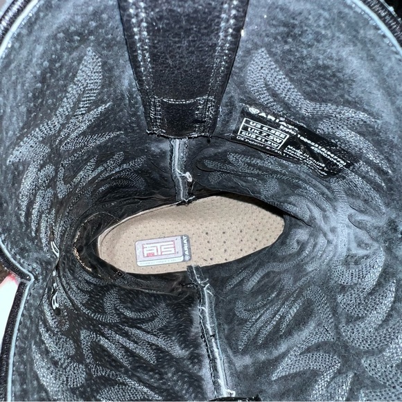 Ariat  Heritage R Toe Black Leather Cowboy Boots Western 10002218 Men Sz 8.5 EE, - Picture 12 of 16